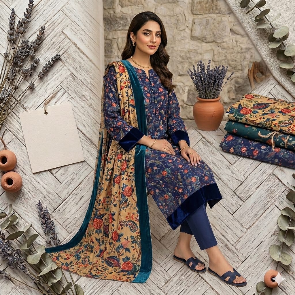 ARTISAL | Midnight Bloom Unstitched 3-Piece Lawn