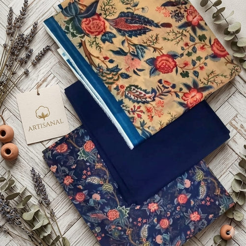 ARTISAL | Midnight Bloom Unstitched 3-Piece Lawn